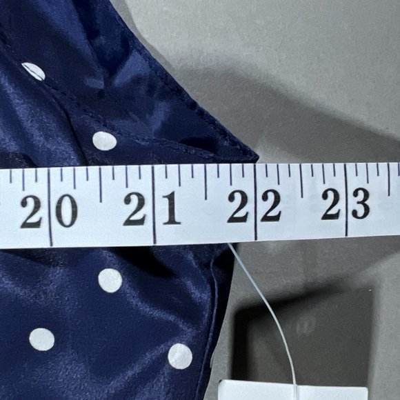 NWT Alfred Dunner Vest Navy with White Polkadots Size 14 - Picture 7 of 11